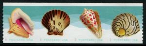 5170a US (34c) Seashells SA coil, MNH strip/4