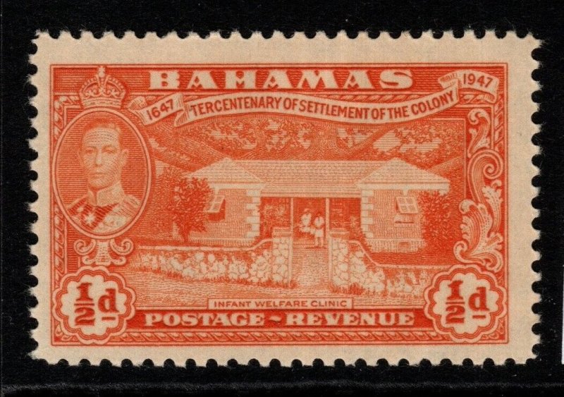 BAHAMAS SG178 1948 ½d ORANGE MNH