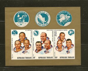 Togo SC#C136a Apollo Astronauts 1970 Souvenir Sheet MNH