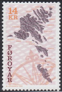 Faroe Islands 1998 MNH Sc #343 14k Sea bed off the Faroes