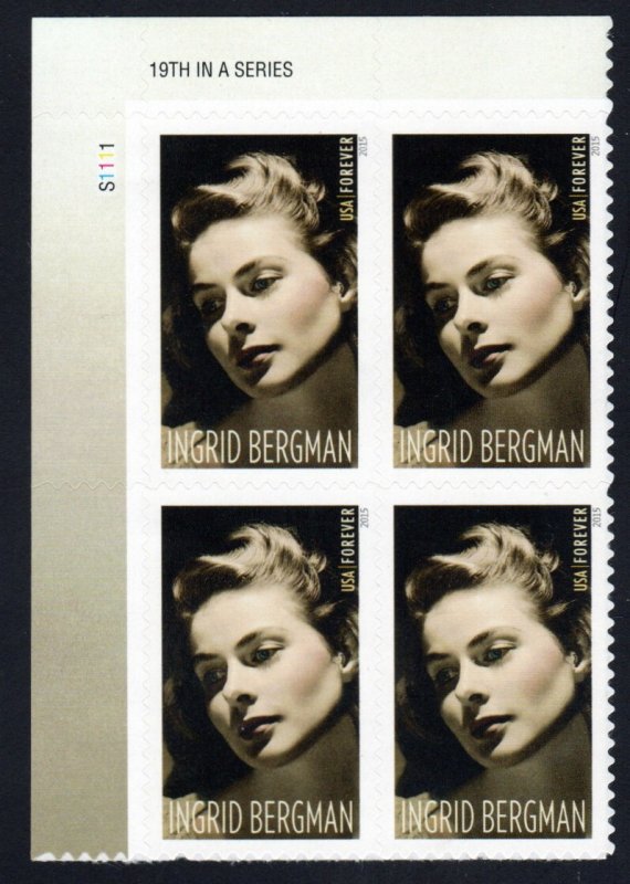 SC# 5012 - (49c) - Legends of Hollywood: Ingrid Bergman - MNH plate block of 4