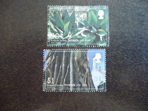 Stamps - Bermuda - Scott# 764,766 - Used Part Set of 2 Stamps