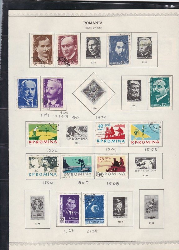 romania issues of 1962/63 stamps page ref 18284