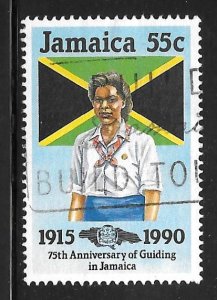 Jamaica 722: 55c Girl and flag, used, VF