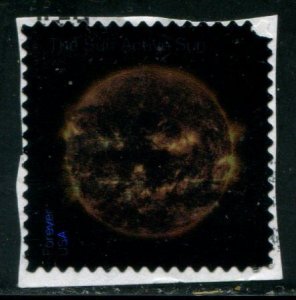 5601 US (55c) Sun Science - Active Sun SA, used on paper