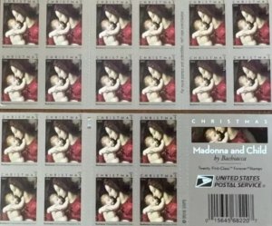 Madonna And Child  forever stamps  5 books of 20PCS, total 100pcs