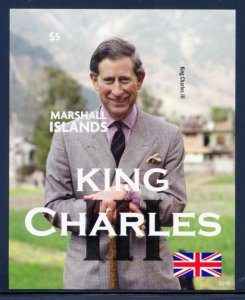 MARSHALL ISLANDS 2022 KING CHARLES III IMPERF SOUVENIR SHEET MINT NH