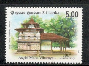 Sri Lanka 2012 Asgiri Maha Viharaya Buddhist Monastery Architecture Sc 1840 MNH