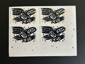 #5620a Raven Story Imperf Plate Block of 4 MNH - RARE! - APS Lifetime Member