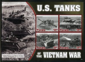 TUVALU 2020 US TANKS OF THE VIETNAM WAR SHEET MINT NH