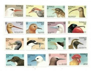 Tuvalu 1988 SC 469-84 - Birds - 15 Sets of 16v - MNH