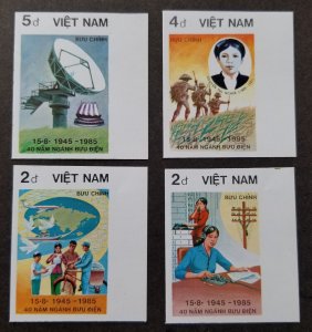 Vietnam 40th Postal Service 1985 1986 Phone Telegraph (stamp margin) MNH *imperf