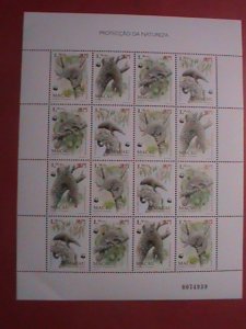 MACAU CHINA STAMP:1995-SC#767-70-ASIAN PANGOLIN WWF SERIES-STAMPS MINT FULL SHEE