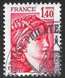 FRANCE 1979-81 1.40fr Rose Red SABINE Issue Sc 1666 VFU