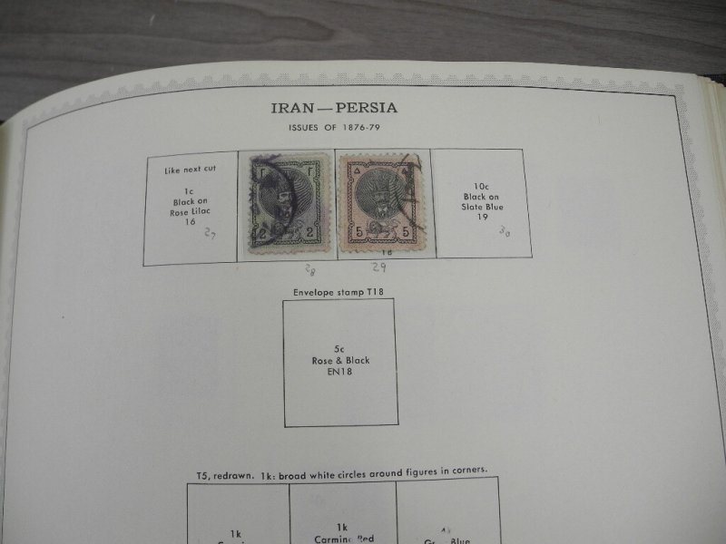 PERSIA, Fantastic Stamp Collection mounted/partially glued in a Minkus