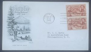 Scott 964  FDC  Oregon Territory Centennial  Artmaster Cachet
