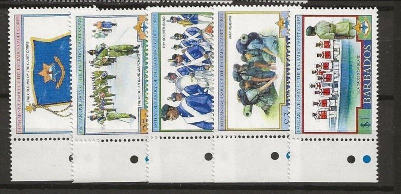 BARBADOS Sc 1058-62 NH issue of 2004 - SCOUTS 