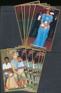 LADY Diana 1997 Royalty Niger Pope Music Minisheets MNH BULK LOT (75 ITEMS)5D465