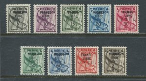 St. Pierre & Miquelon 1942 Postage Due France Libre FNFL set mint o.g. hinged