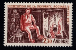 (French) Andorra Scott 177 MNH** Social Security  Stamp