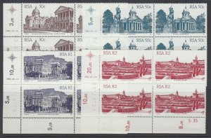 South Africa, Scott 586-589, MNH blocks of four