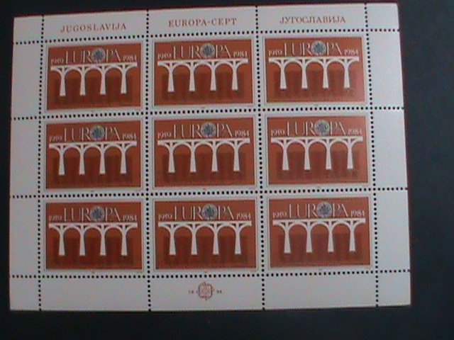 ​YUGOSLAVIA-1984 SC# 1678 EUROPA: 1959-84 EUROPA STAMPS MNH SHEET -VERY FINE