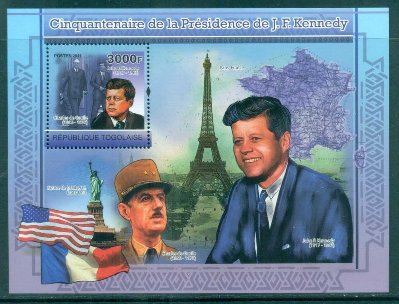 Togo 2011 Famous People, USA Presidents, JFK Kennedy MS MUH TG11218b