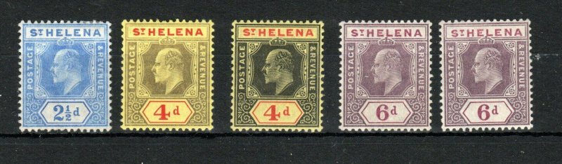 St Helena 1908-11 values to 6d + ordinary paper issues MLH/MH