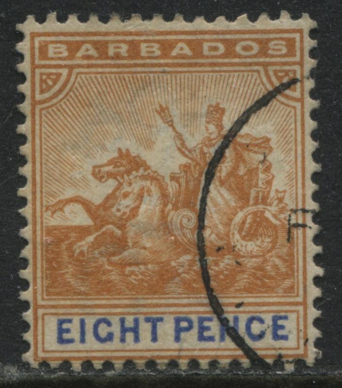 Barbados QV 1892 8d used 