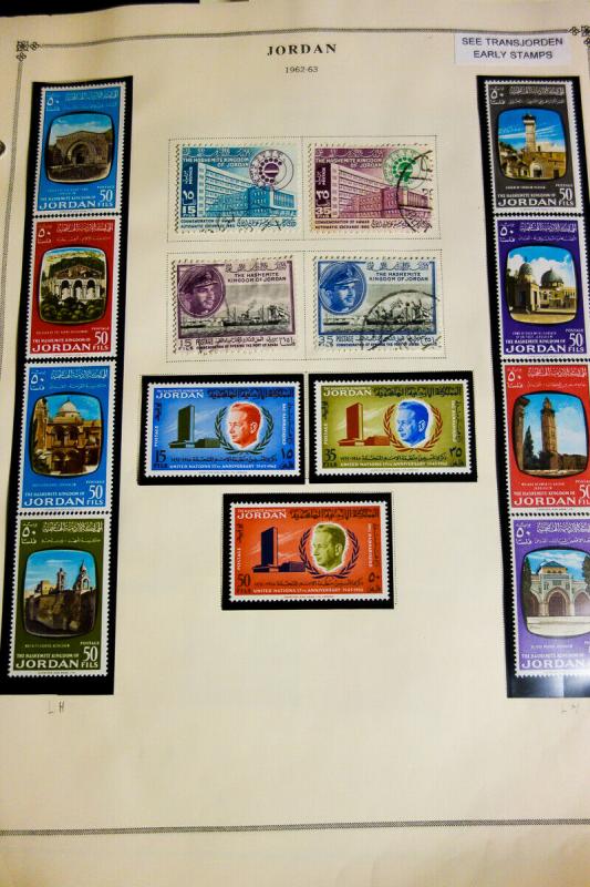 Jordan Stamp Collection Mostly Mint on Scott pages Valuable