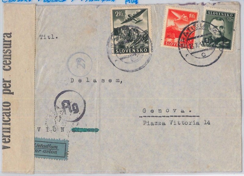 65772 - SLOVENIA - POSTAL HISTORY - COVER to ITALY with GERMAN & ITALIAN CENSOR