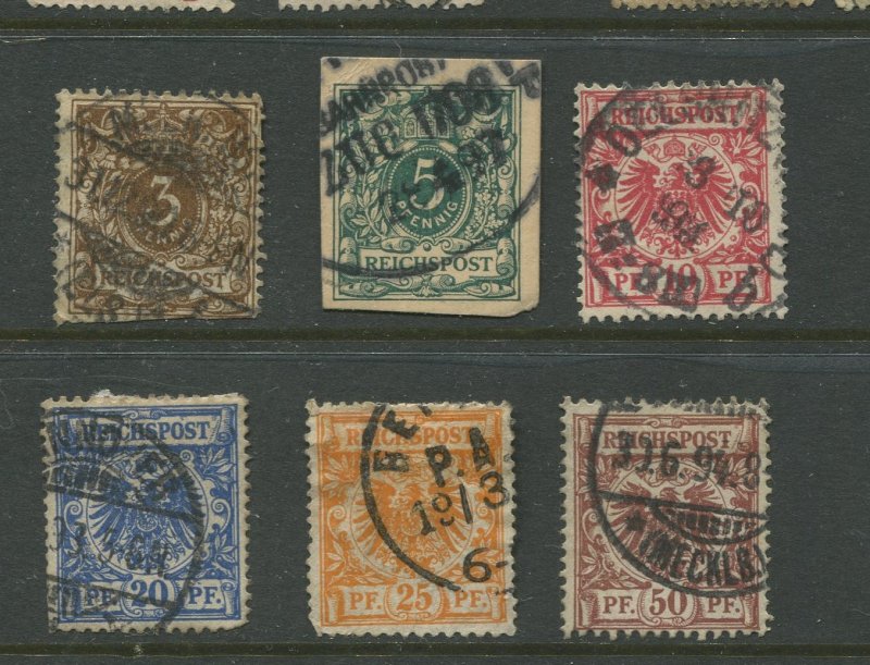 STAMP STATION PERTH Germany #46-51 General Issue Used 1889 See scan