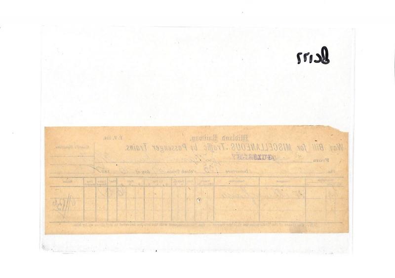 GB YORKS Midland Railway Fancy *GUISELEY* Station Way Bill NEW FIND 1892 BC177