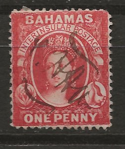 Bahamas 12 Used F/VF 1863 SCV $57.50 (jr)