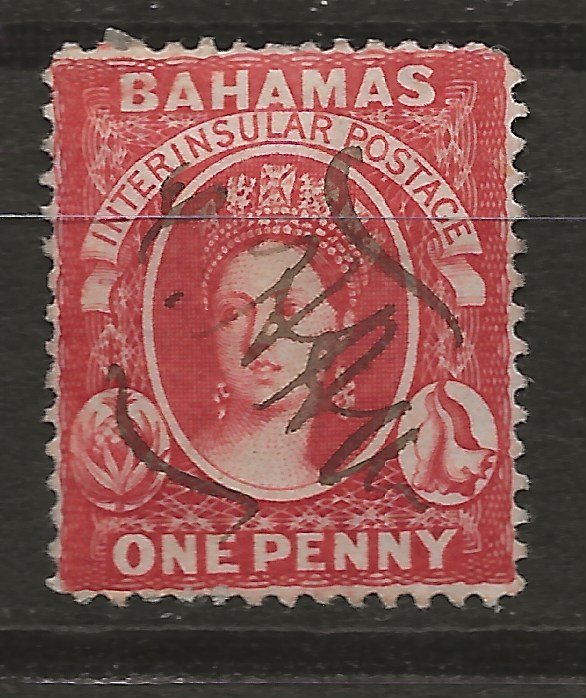 Bahamas 12 Used F/VF 1863 SCV $57.50 (jr)