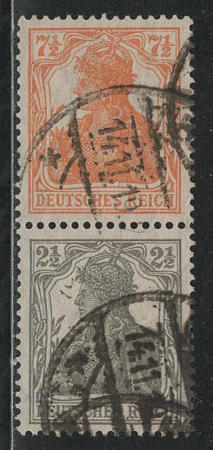 Germany Scott # 98f, 97, used, se-tenant, Mi# S13a