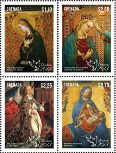 Grenada 2013 - Christmas Art - Set of  4 Stamps- Scott #3941-4 - MNH