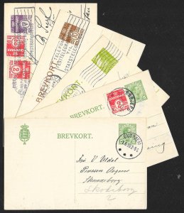 DENMARK (107) Early Old Postal Cards mostly postally used few Mint c1875-1950