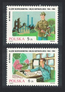 Poland 40th Anniversary of Security Force and Civil Militia 2v 1984 MNH