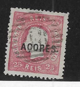 Azores #10  25r rose  (U) CV $11.00