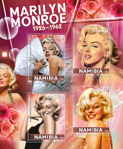 Stamps. Marilyn Monroe 2020 year 1+1 sheets perforated Namibia