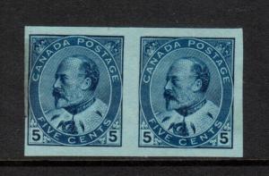 Canada #91a Mint Fine - Very Fine Imperf Pair Ungummed As Issued