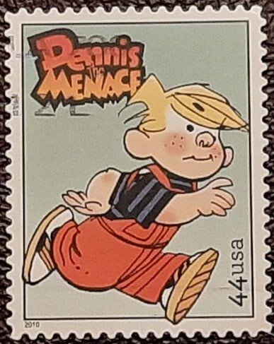 US Scott # 4471; used 44c Dennis the Menace, 2010; VF/XF centering; off paper