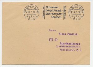 Cover / Postmark Germany 1960 Television - Illegal watch