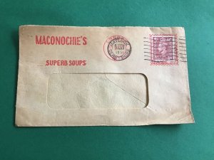 G.B. 1951 Maconochies Superb Soups Vintage Stamp Cover R45467