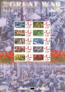 BC-104 2015 History of Britain 104 The great war No.20 sheet U/M