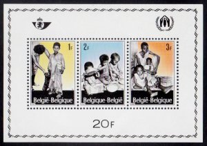 BELGIUM - 1967 EUROPEAN REFUGEE CAMPAIGN FUND - SOUVENIR SHEET MNH