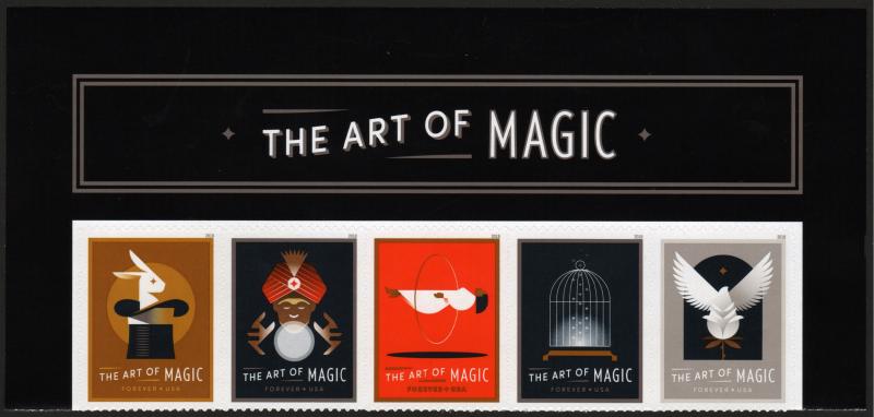 SC#5301-05 (50¢) The Art of Magic Header Strip of Five (2018) SA