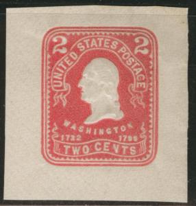 US Envelope cut square Scott U386