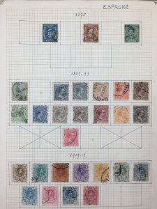 Spain 1860s/1950s MH Used Collection on Pages(Apx 150+Items) UK3837